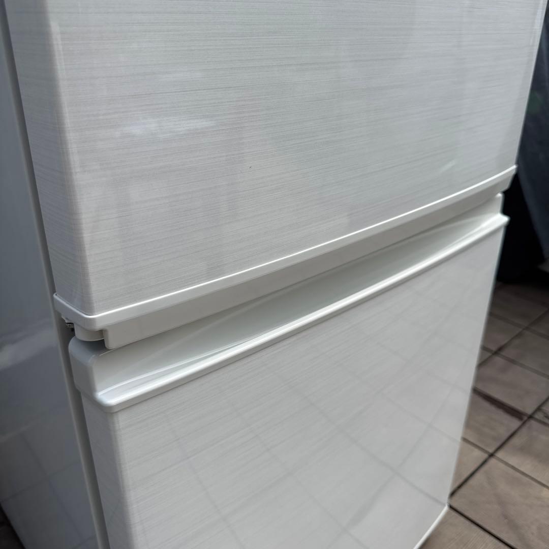 SHARP 冷蔵庫 2ドア つけかえどっちもドア 137L 木目調ホワイト