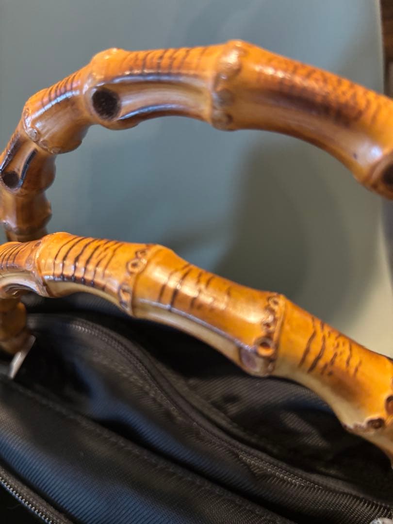 GUCCI 2WAY BAMBOO バンブー ショルダーバッグ ナイロン