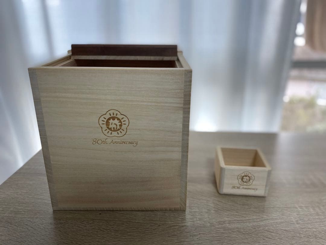 増田桐箱店 桐 米びつ 約5kg 未使用 80周年記念 + 桐の升 8cm角