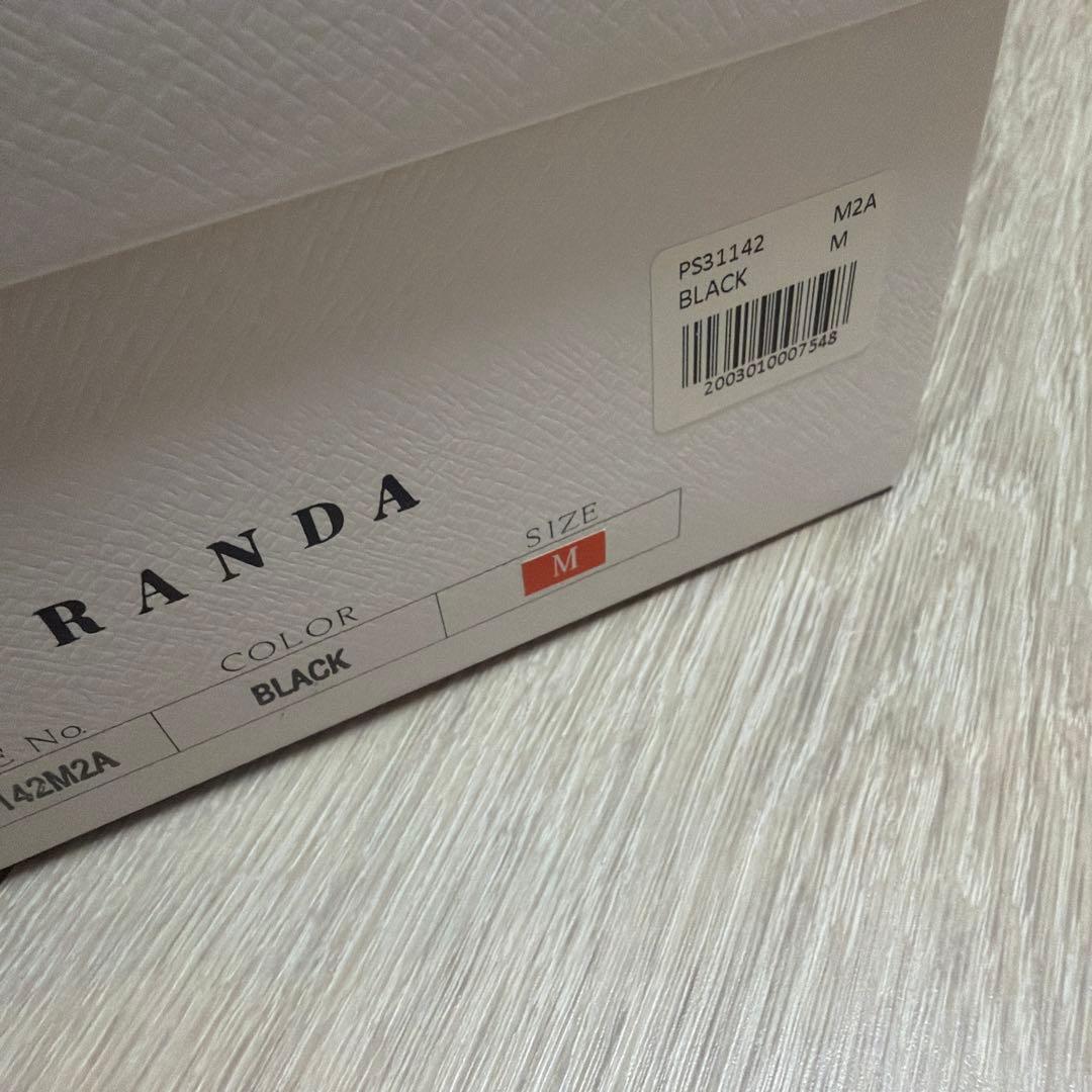 RANDA ブラックサンダル バックストラップ