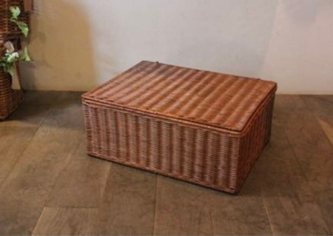 Madu / マディフリーボックス 蓋付き柳素材の収納スクエアバスケット