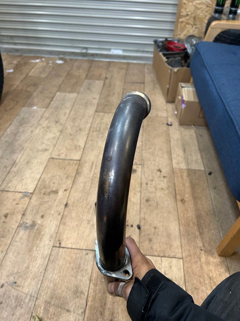 sr400用！！　ステンレスマフラー　エキパイ