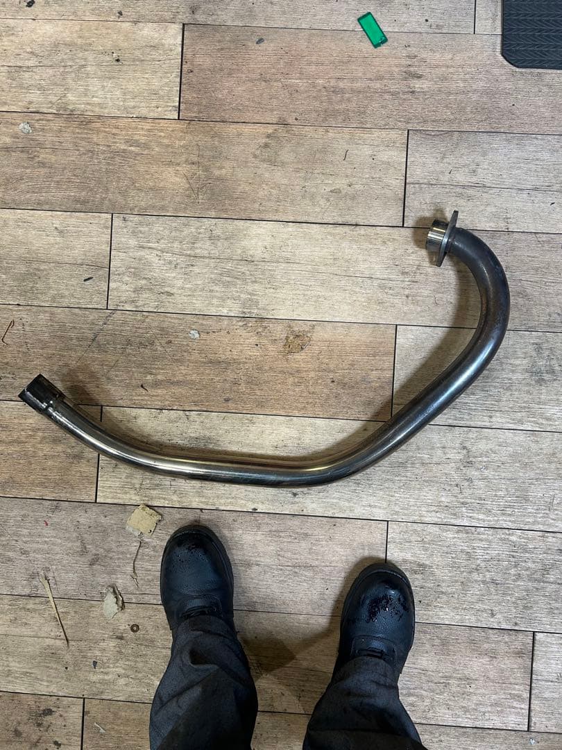 sr400用！！　ステンレスマフラー　エキパイ