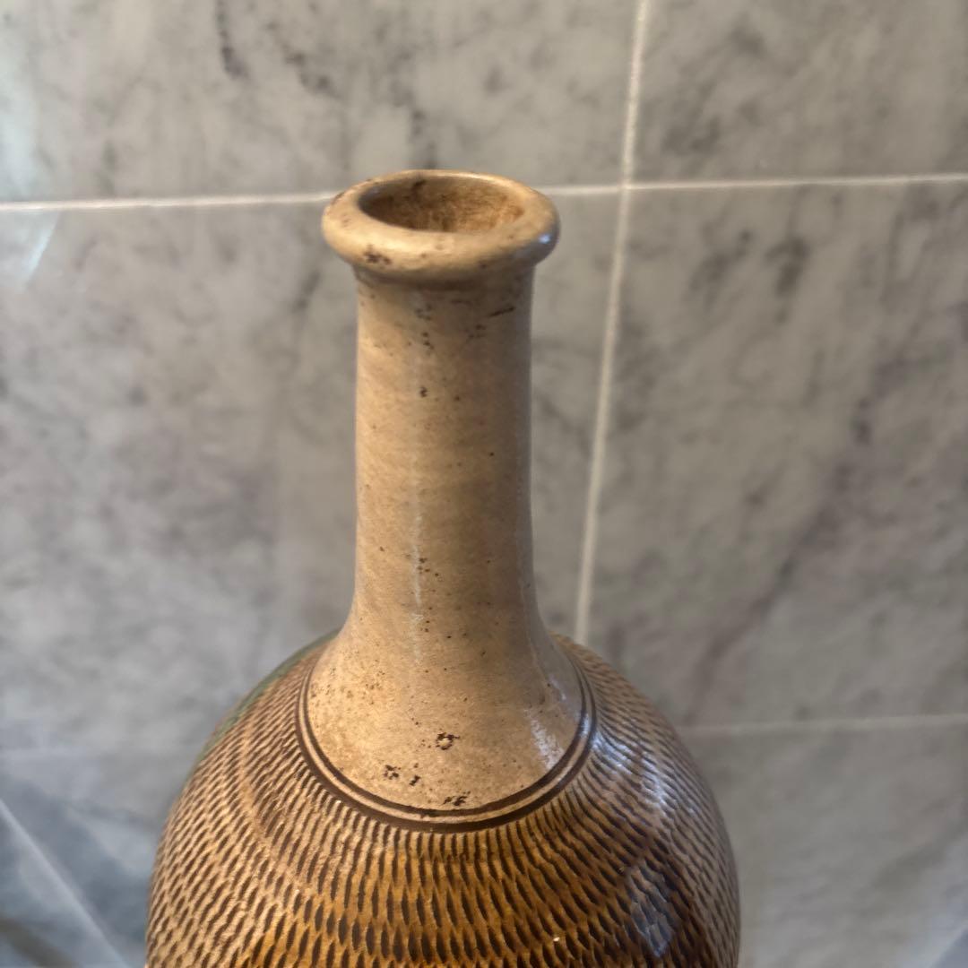 ヴィンテージ作家さんサイン民藝 手仕事が芸術的な他とは一線を画す小石原焼の花瓶