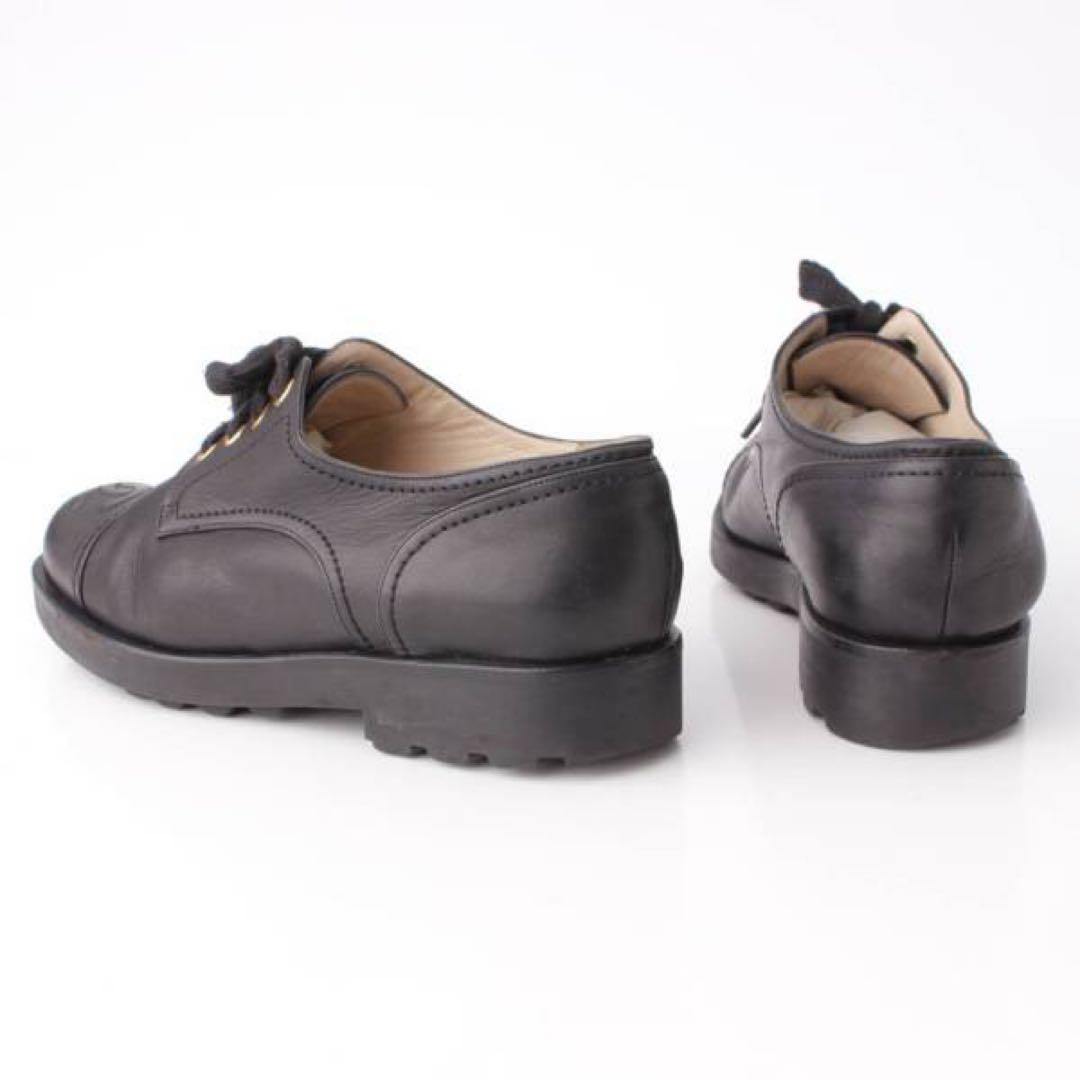 シャネル(Chanel) ココマーク レースアップ シューズ ブラック 38