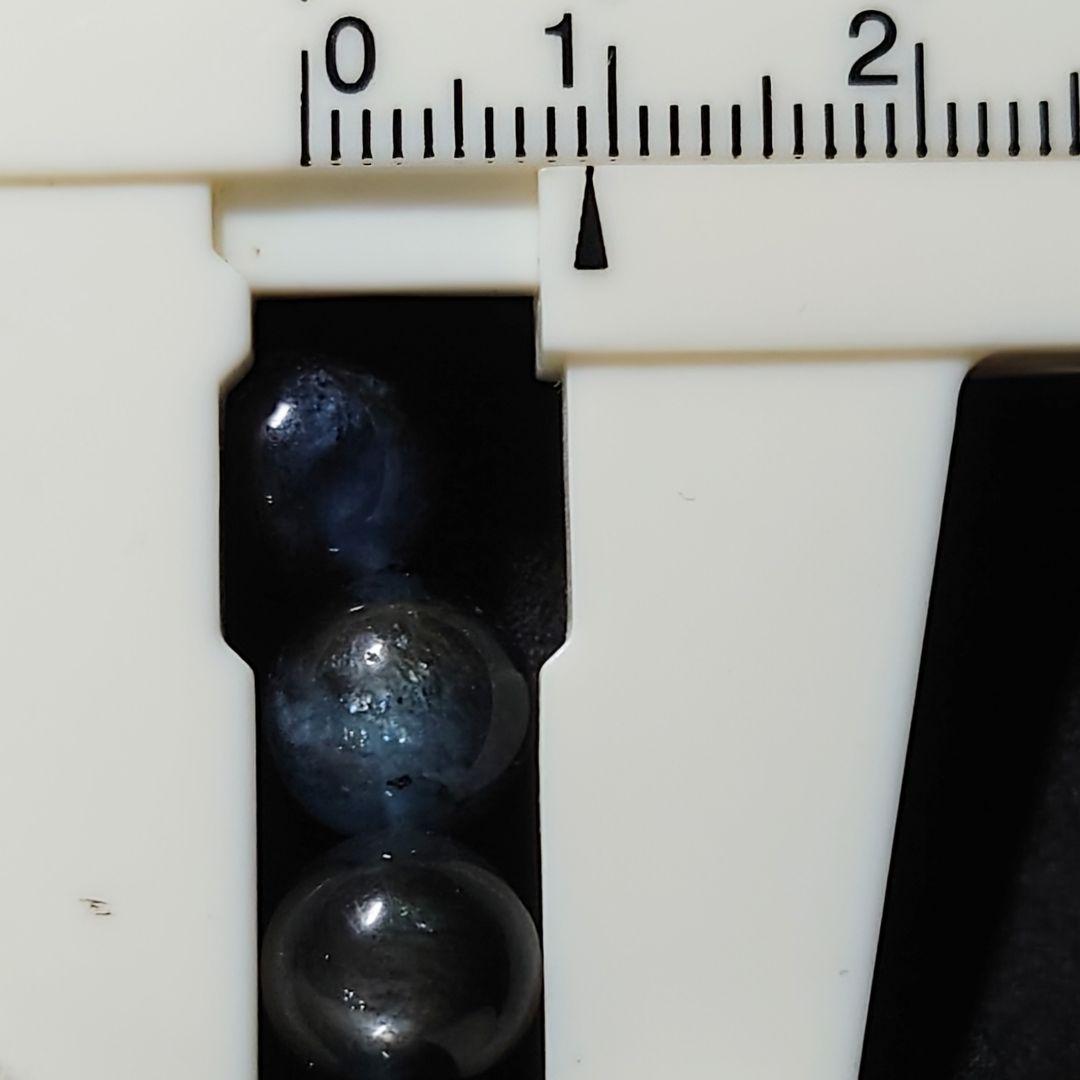 ★ロイヤルブラックスターアクアマリン 9ミリ珠 ブレスレット①(SA+)