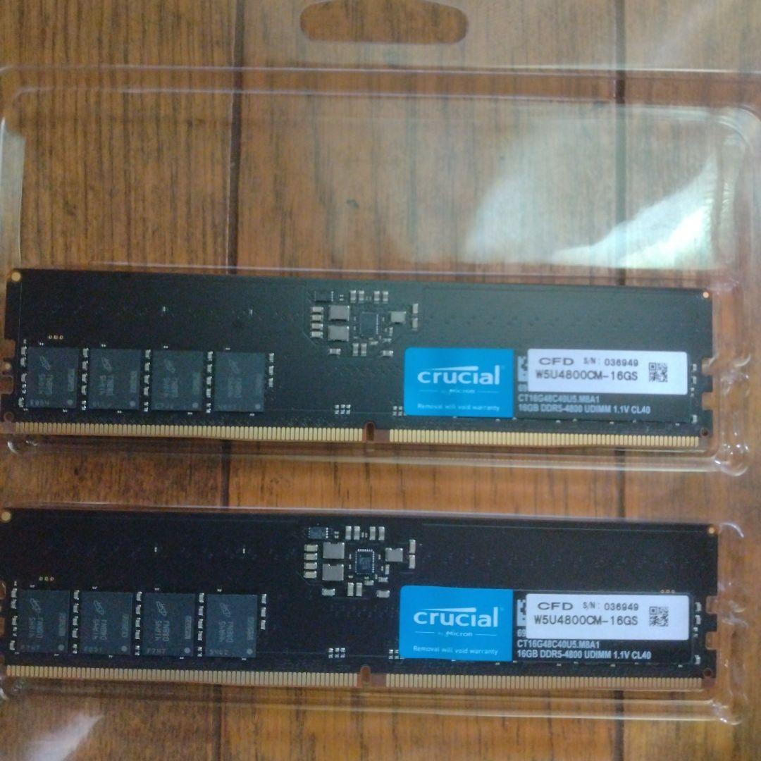 crucial DDR5 16GB✕2 32GB メモリー