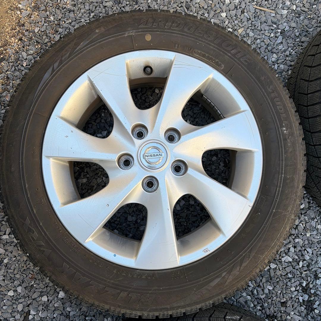 ①ブリザックVRX 195 60 16 スタッドレスタイヤ セレナ　純正ホイール