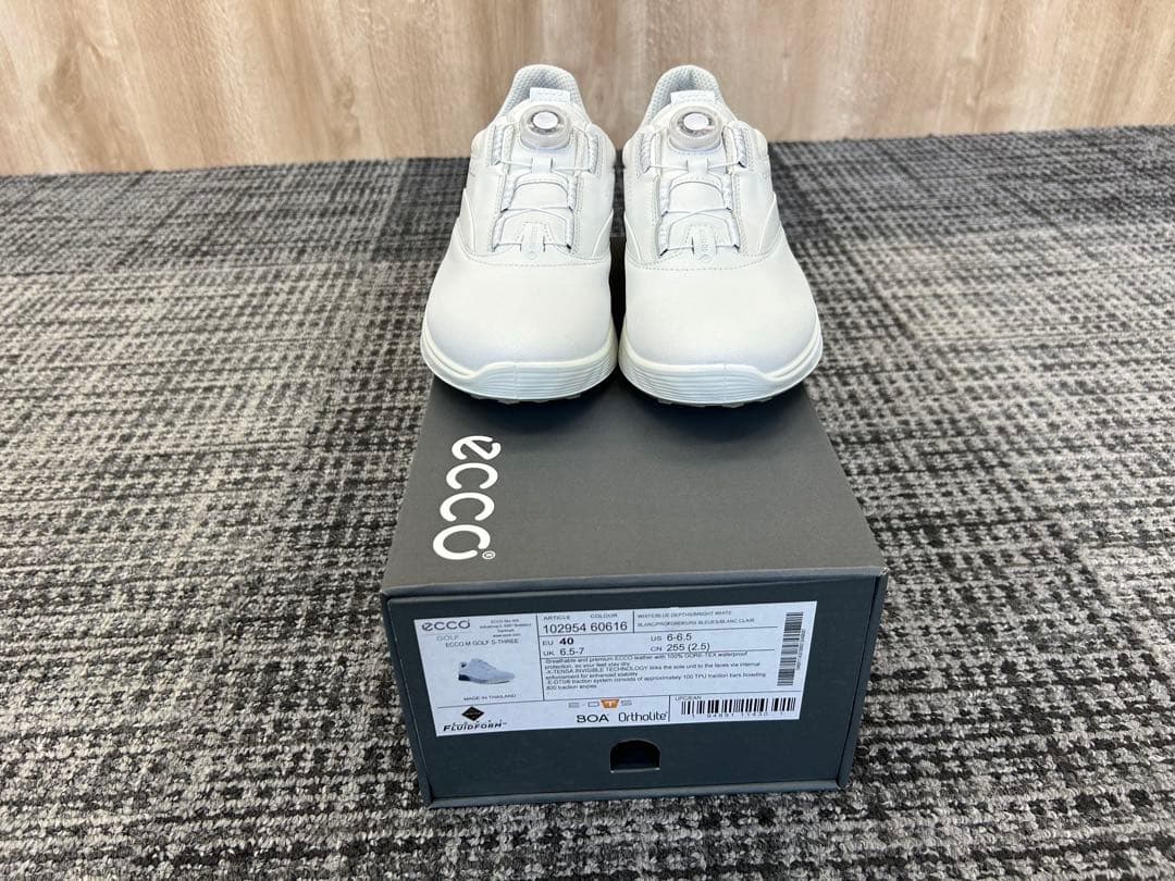 ECCO ゴルフシューズ ホワイト/ネイビー