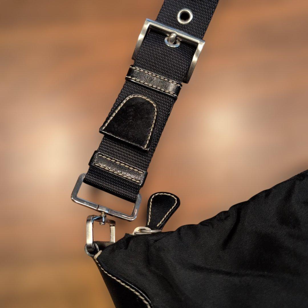 ​【美品】PRADA プラダ ナイロン ショルダーバッグ ブラック