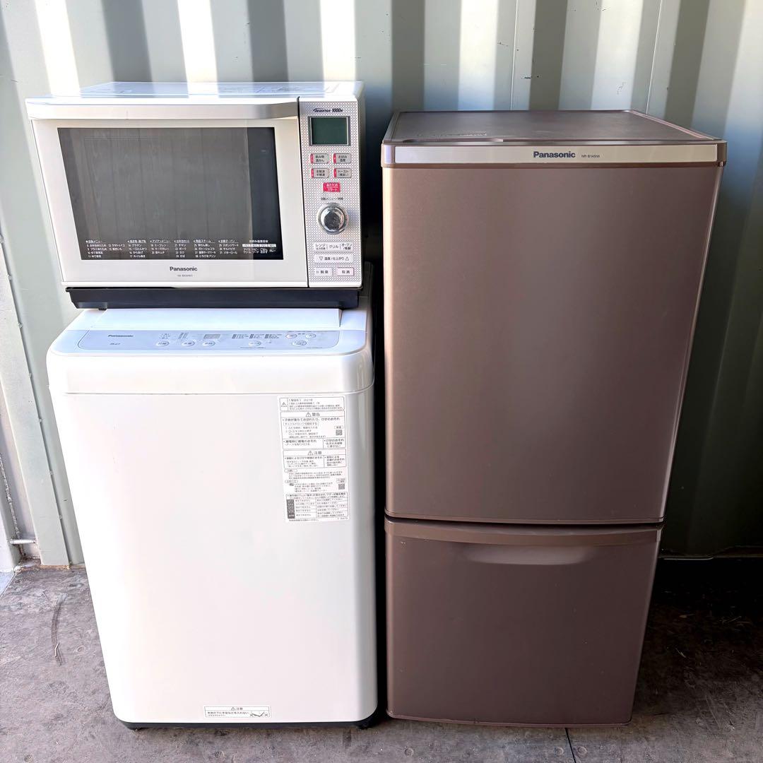 運搬取付無料！純正パナソニック冷蔵庫洗濯機オーブンレンジ3点セット！完動超美品！