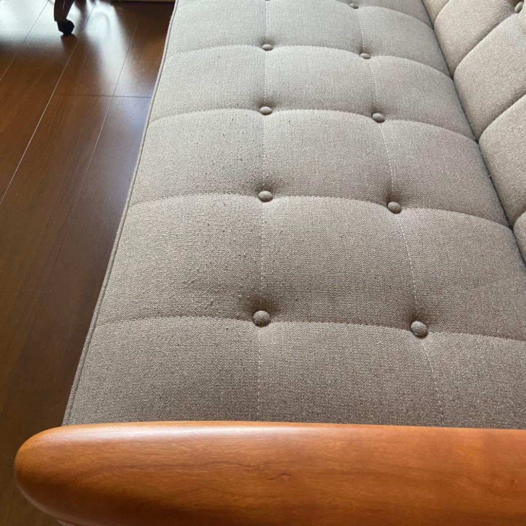 カリモク60 Kチェア2シーター フラノベージュ チェリー