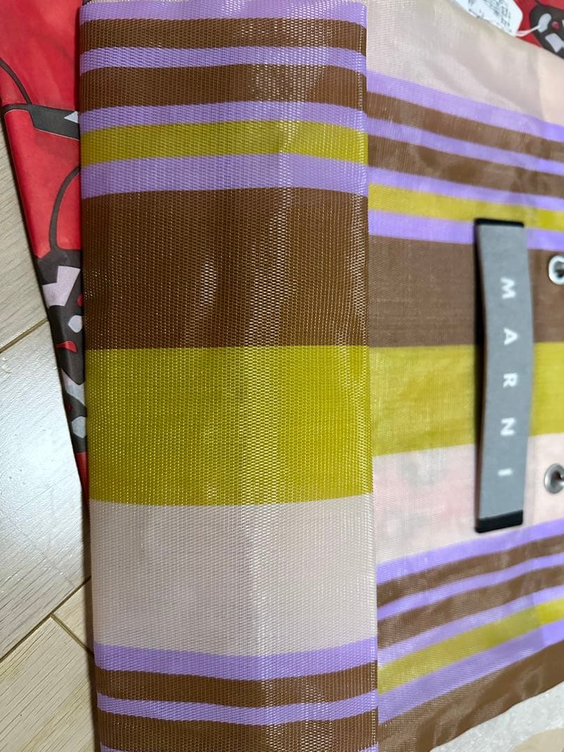 【美品】レーズン MARNI MARKET STRIPE BAG