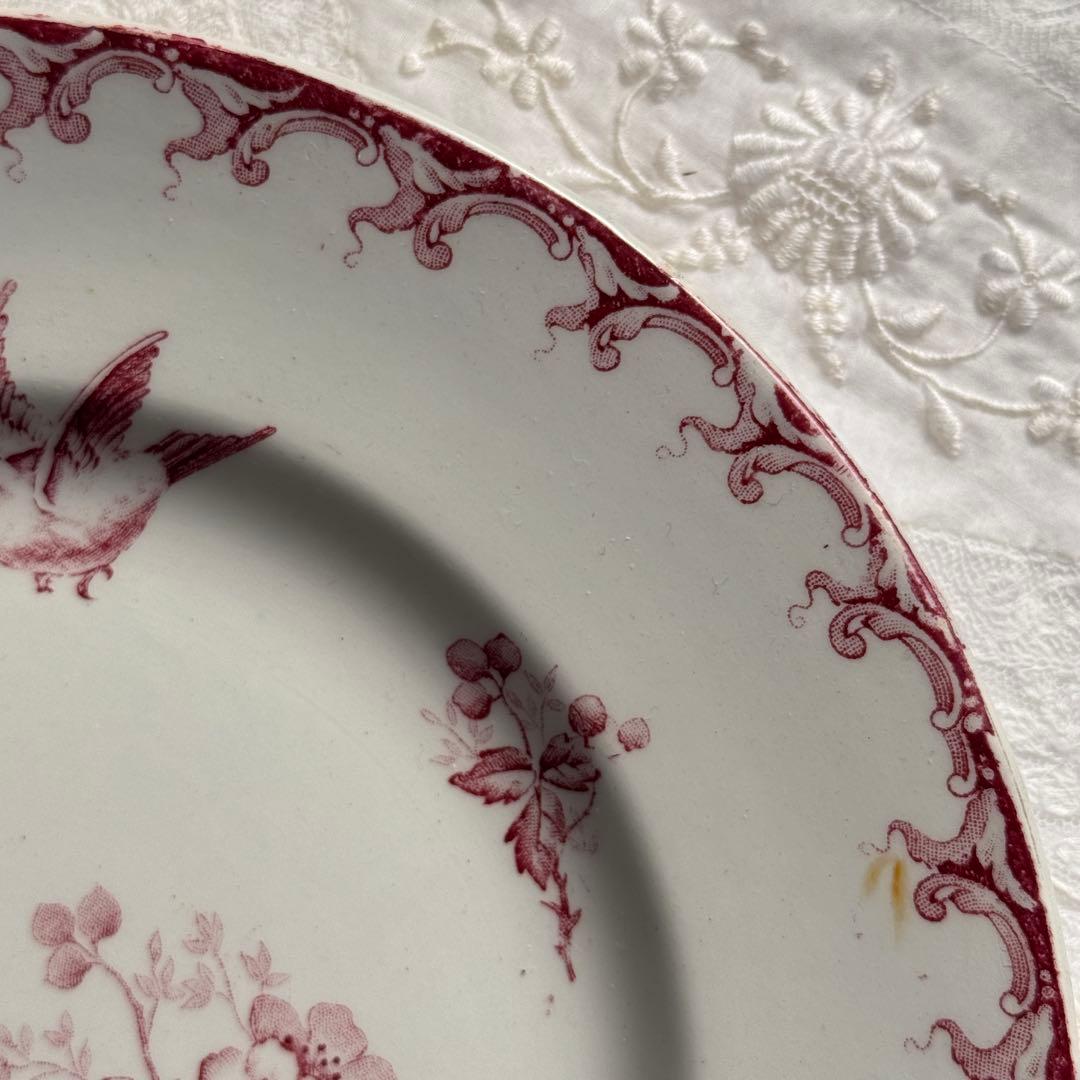 美品　フランスアンティーク　サンタマン　オーべピーヌ デザートプレート