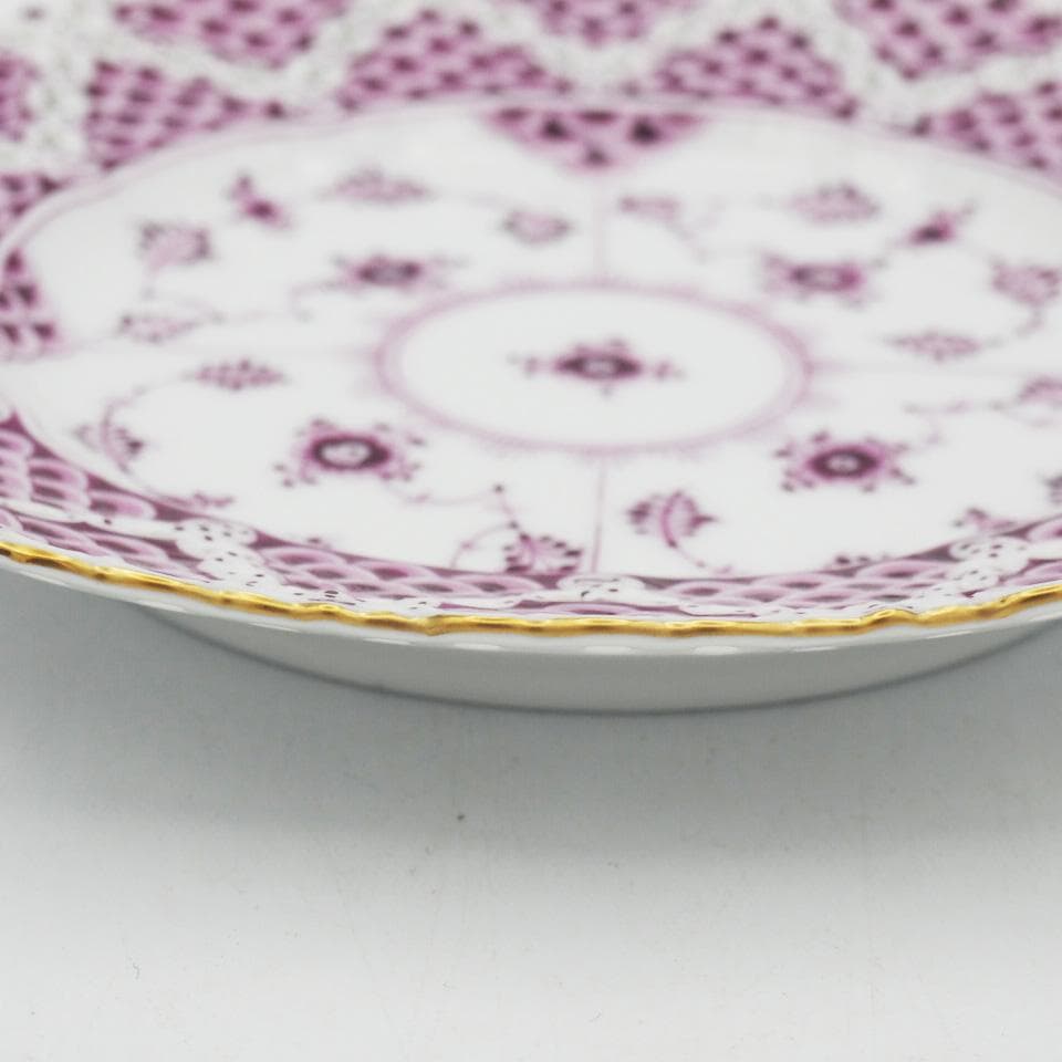 ロイヤルコペンハーゲン バーガンディ ダブルレース プレート 17.5cm #2