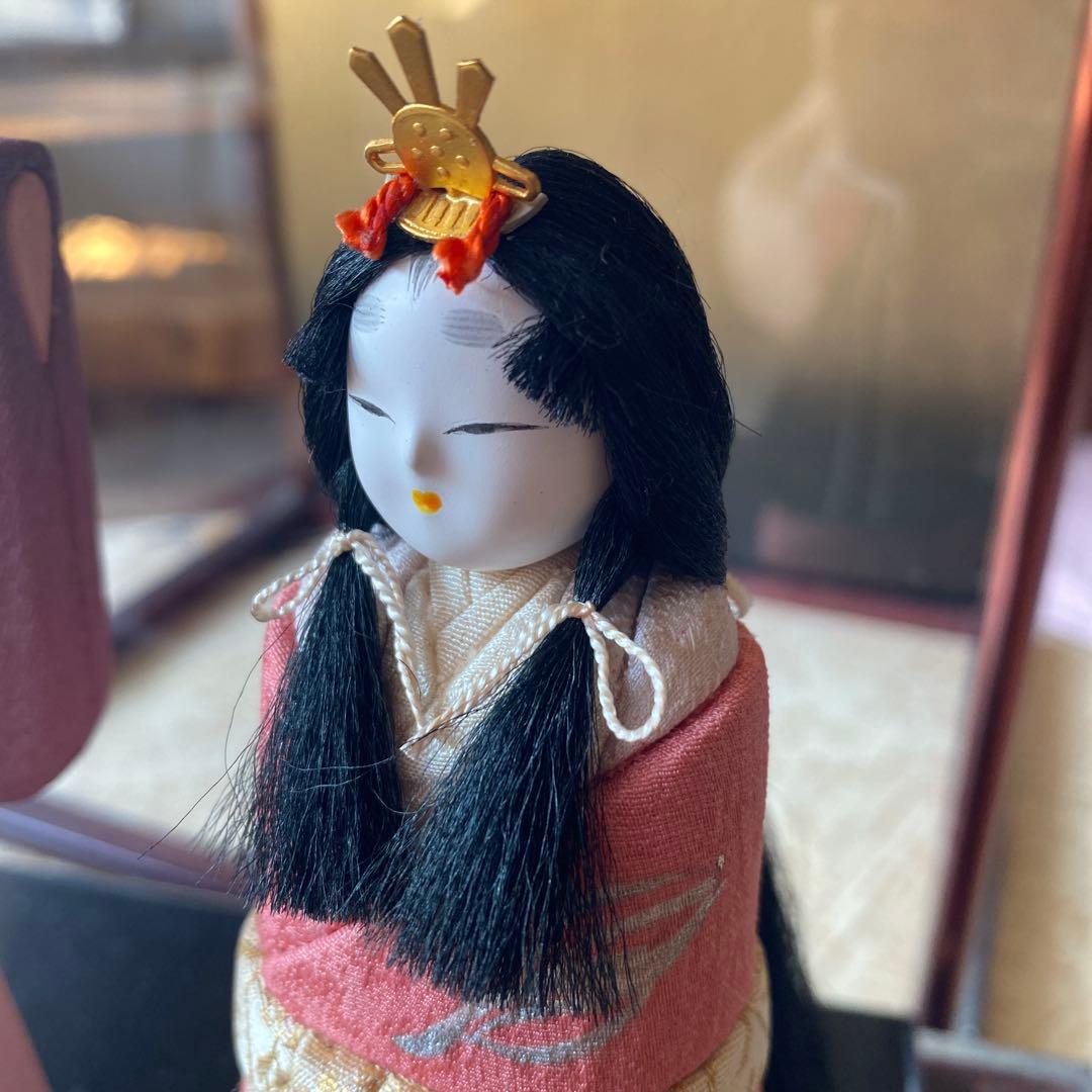 立ち雛　江戸木目込み　ケース付き