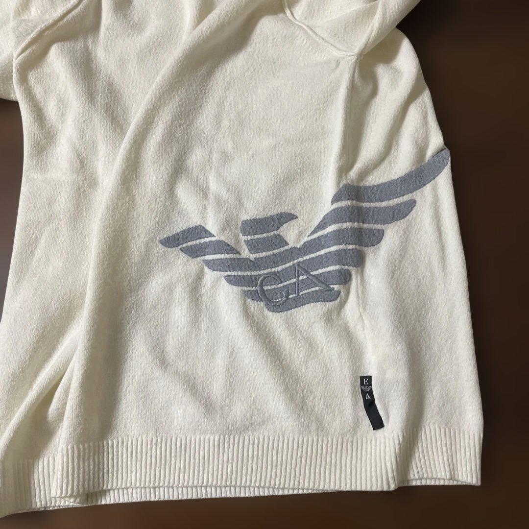 EMPORIO ARMANI オフホワイトメンズニット　L