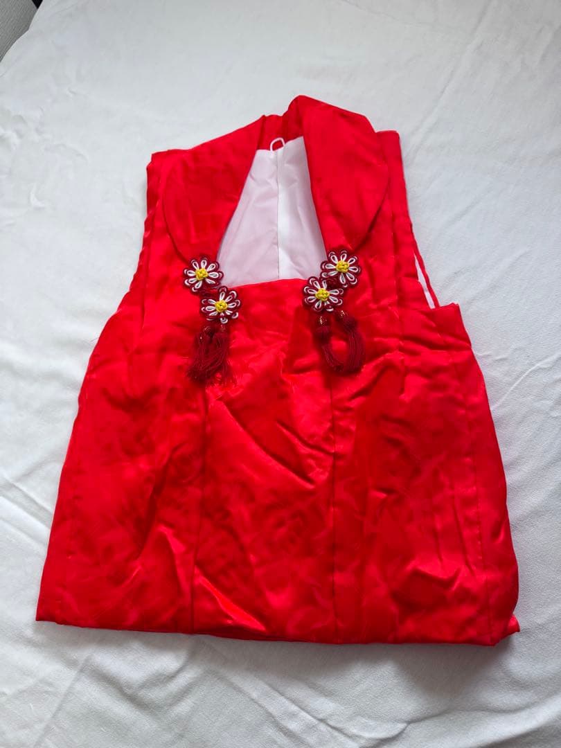 七五三 絹 赤とピンク 着物セット 5歳 3歳