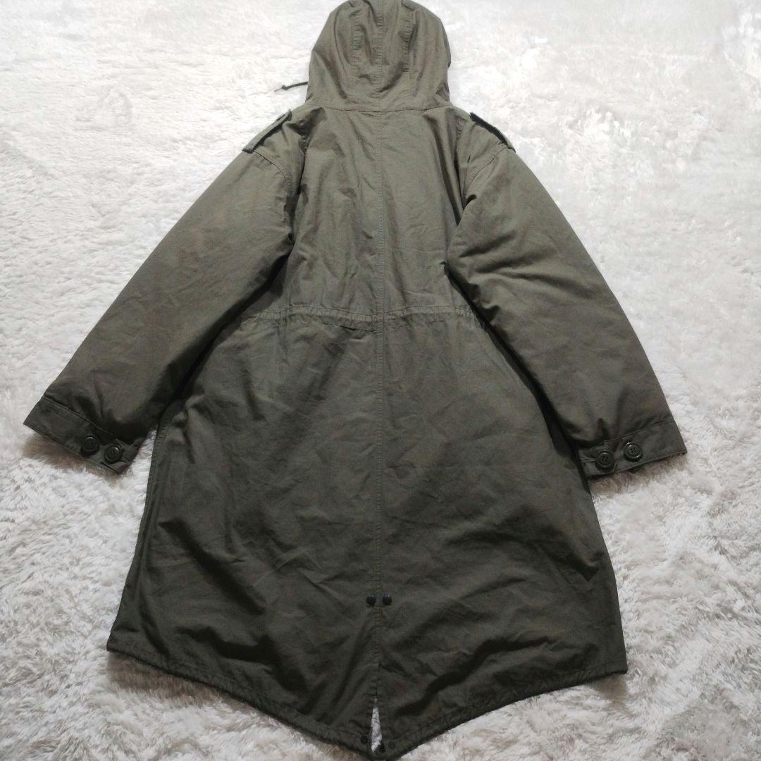 【未使用級】ヒューストン　M-51　ライナー付　モッズコート　青島コート　S　緑