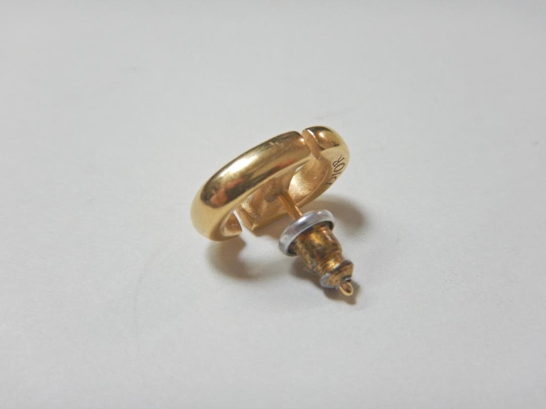 クリスチャンディオール CDロゴ Navy スタッドピアス 片耳 Dior