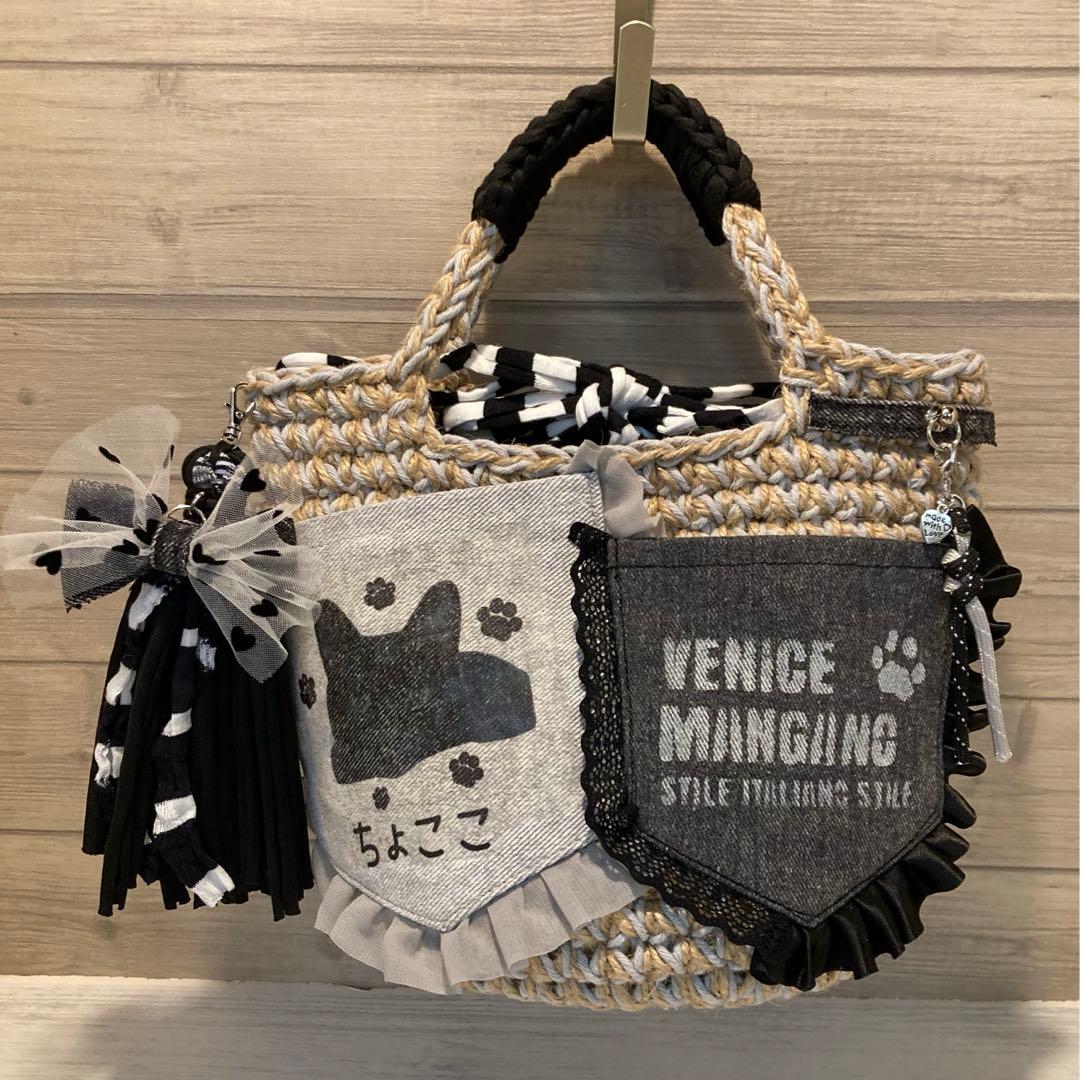 ちょここ様Ｎｏ538 ハンドメイドバッグ デニムリメイクバッグ リメイクデニム