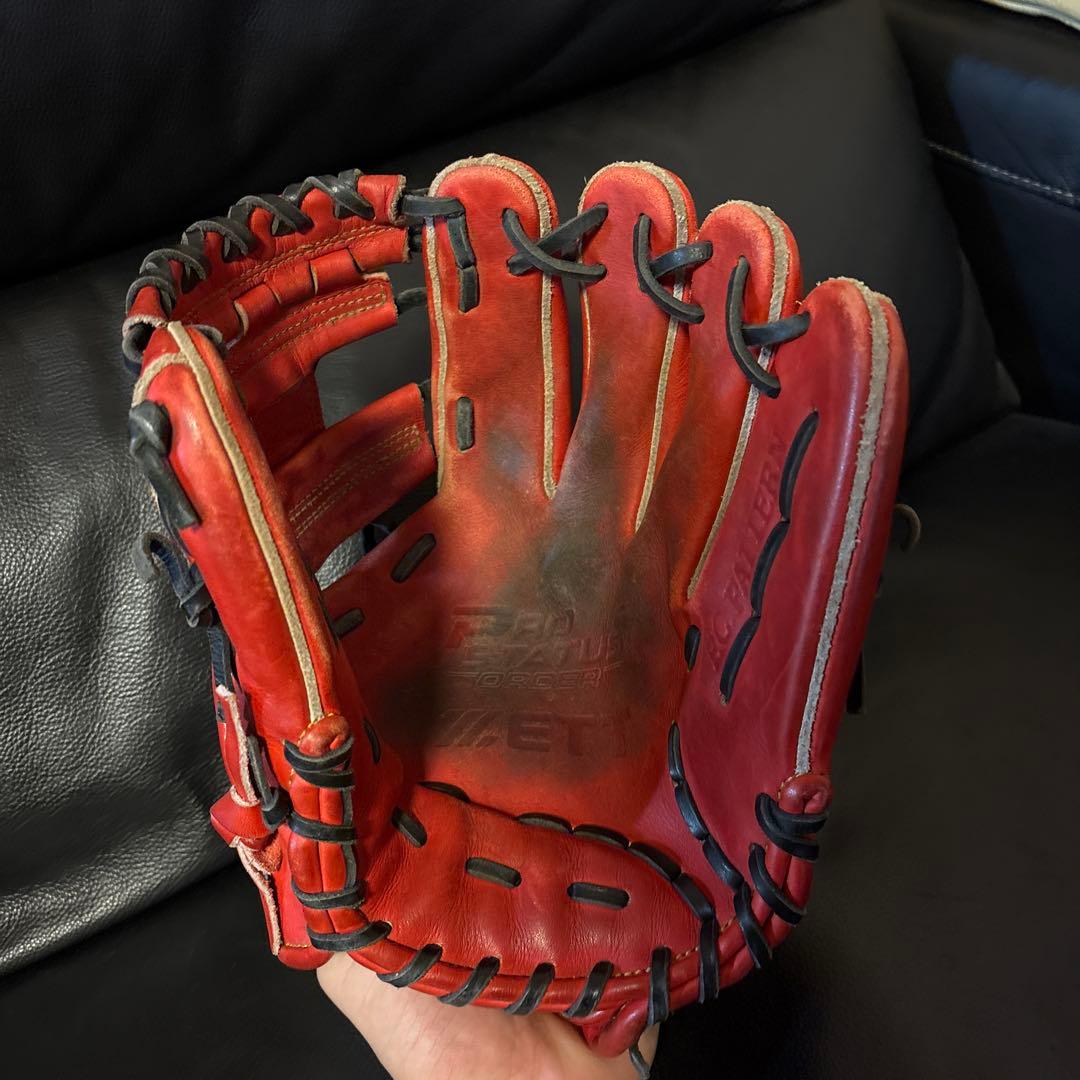 ZETT PROSTATUS 硬式グローブ 赤