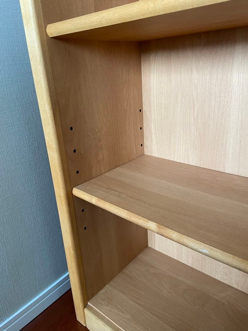 ☆美品☆ナチュラルウッド 木製本棚 引き出し2つ