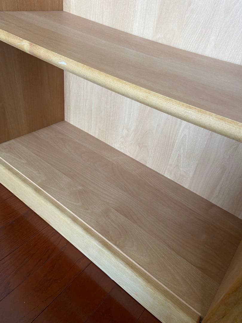 ☆美品☆ナチュラルウッド 木製本棚 引き出し2つ