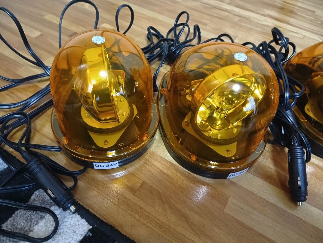 オレンジ回転灯 DC 24V 5個セット