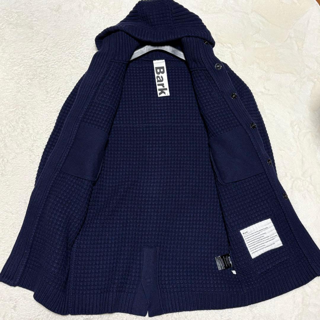 Bark バーク ダッフルコート ニット フード取外し 2way ネイビー M
