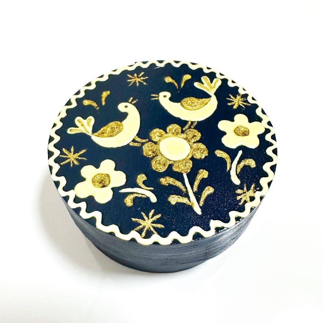 【新品 未使用】BOSSE ボッセ 木製ボックス わっぱ 鳥と花の模様