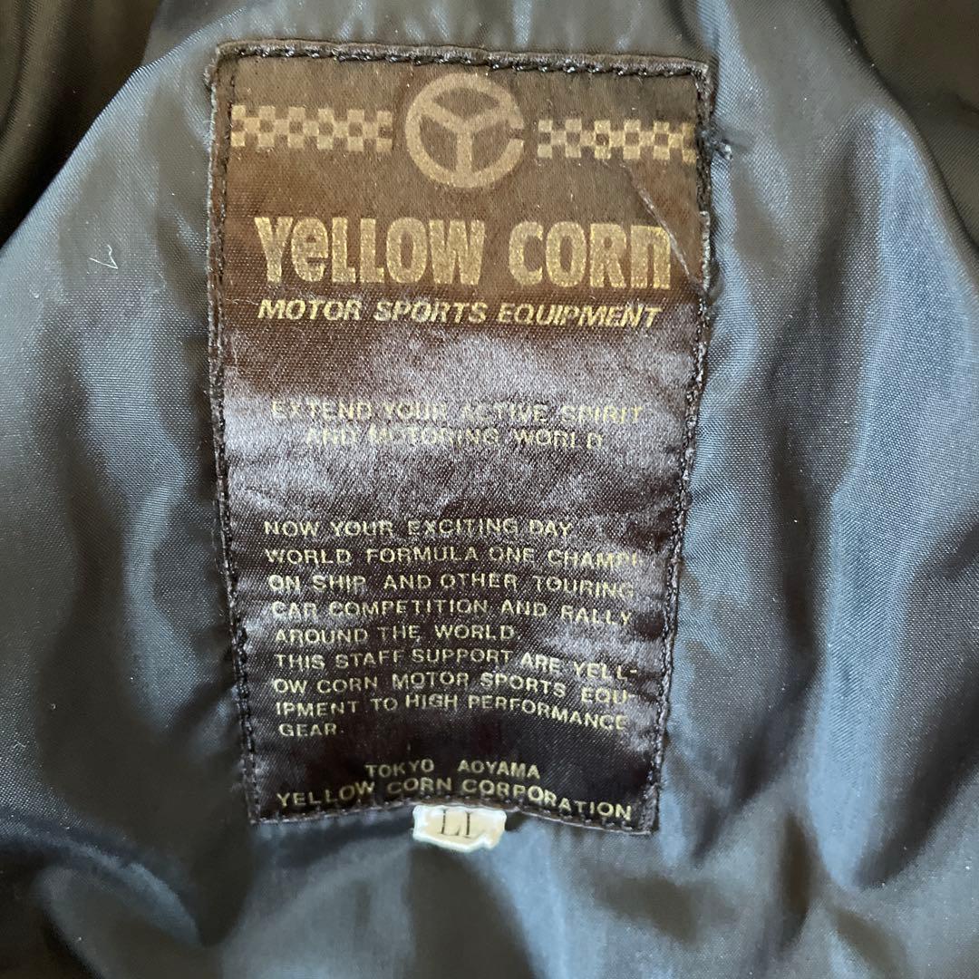 当時物イエローコーン ナイロン シングルライダース ジャケット 赤 LL