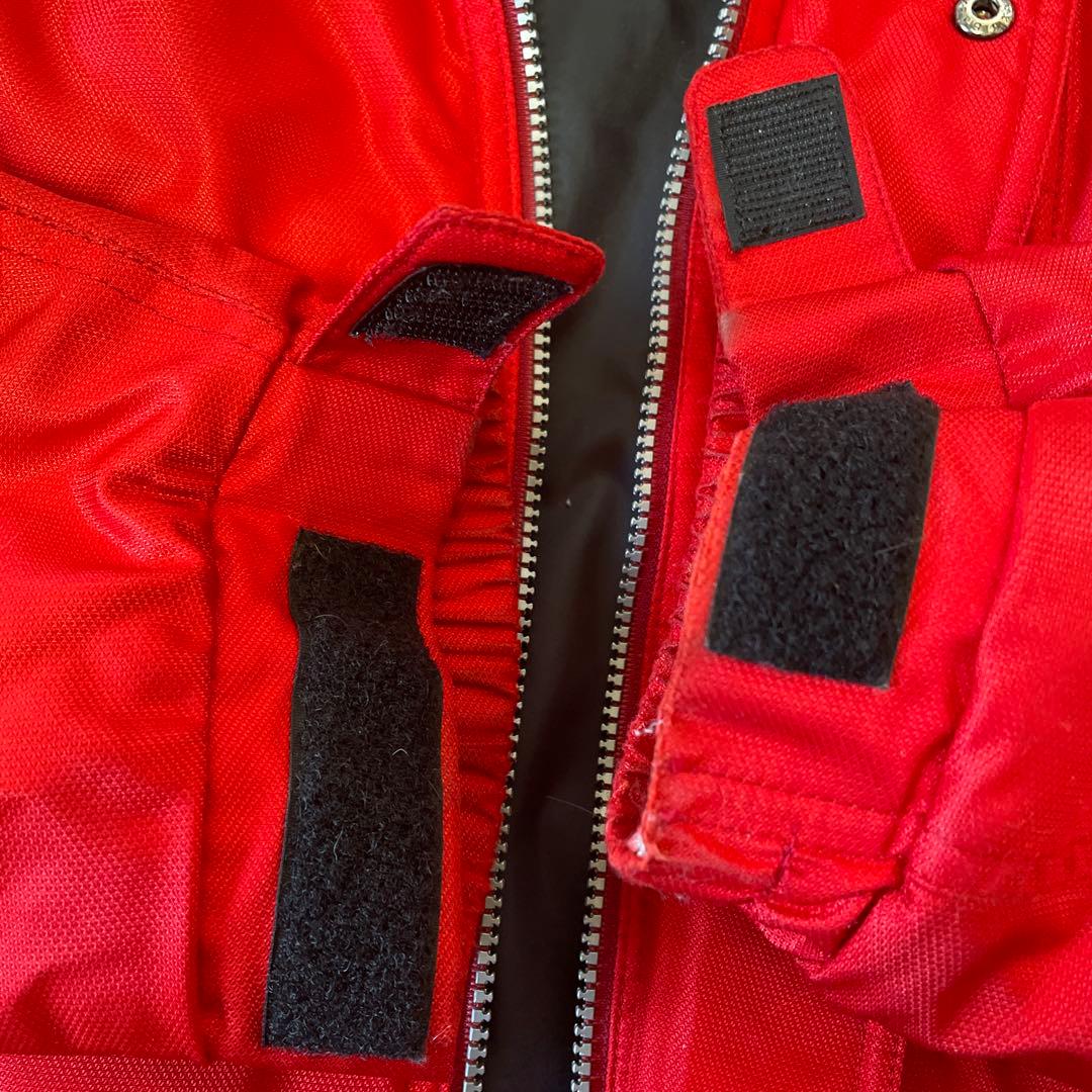 当時物イエローコーン ナイロン シングルライダース ジャケット 赤 LL