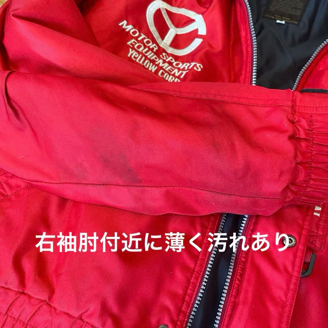 当時物イエローコーン ナイロン シングルライダース ジャケット 赤 LL