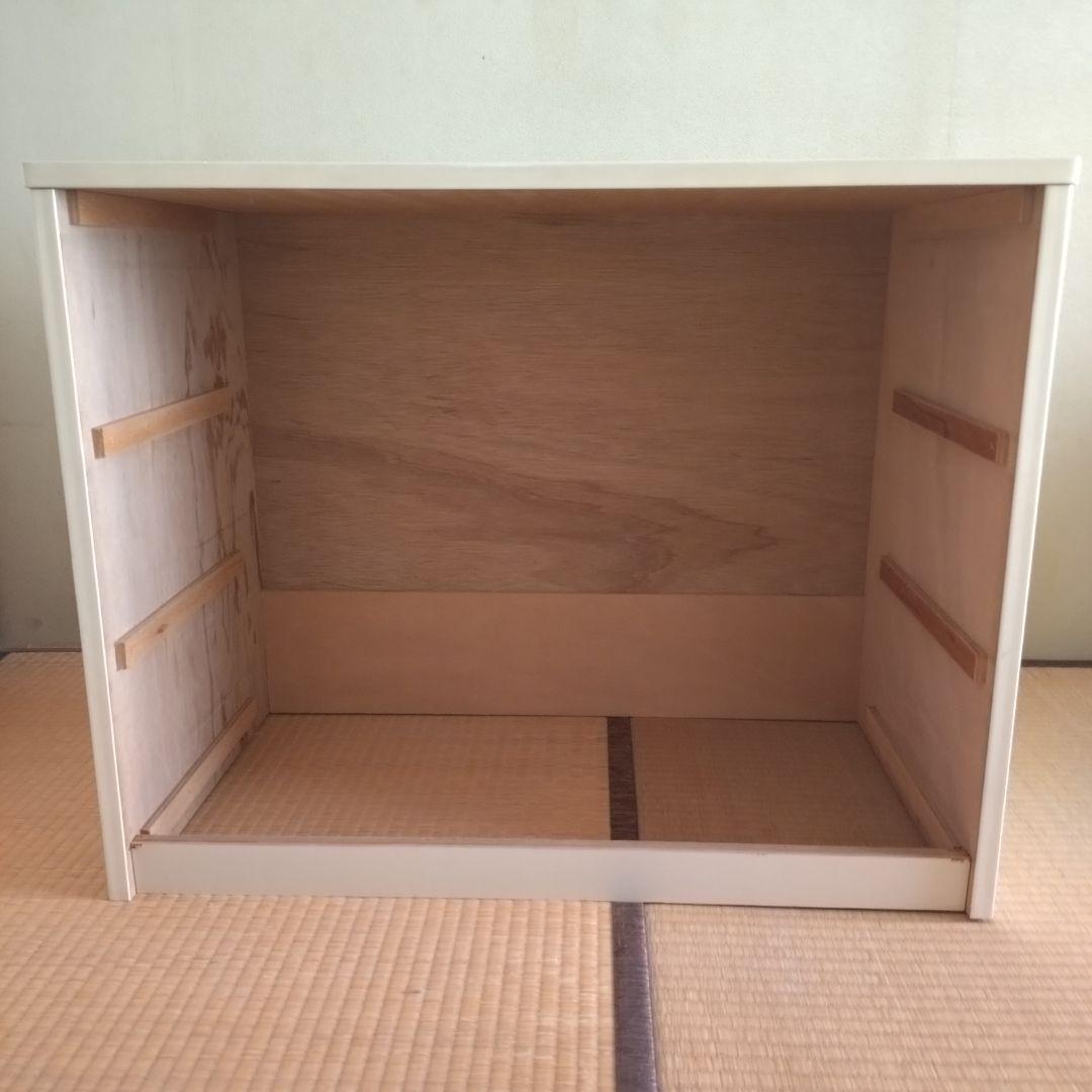 ポップな花柄デザインの押入れタンス 3段 チェスト 昭和レトロ