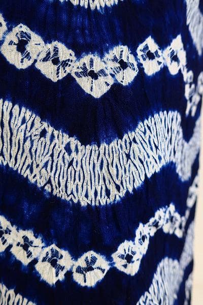 ★専用★美品 浴衣 有松絞り バチ衿 紺 波線 身丈159cm お洒落 夏 伝統