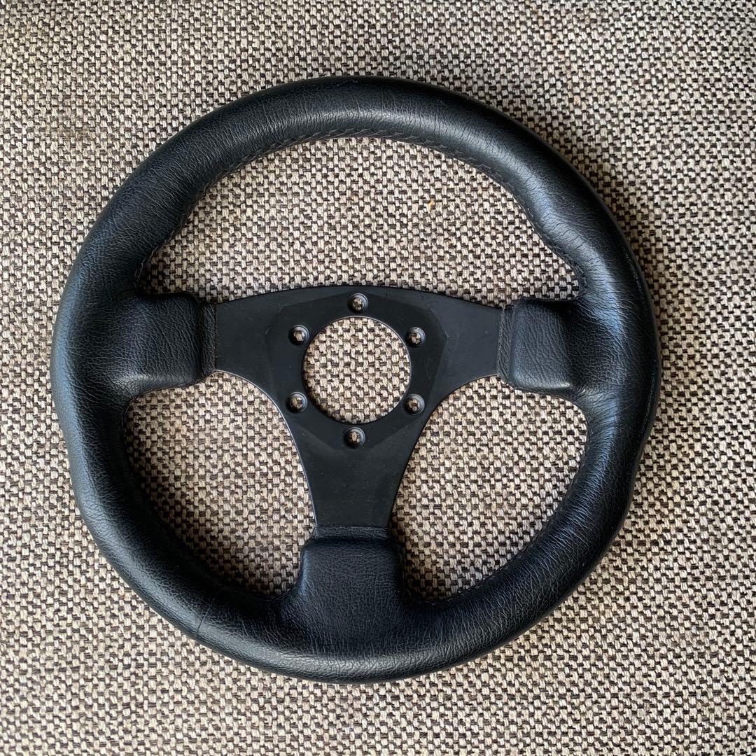 黒 3スポーク ステアリングホイール30