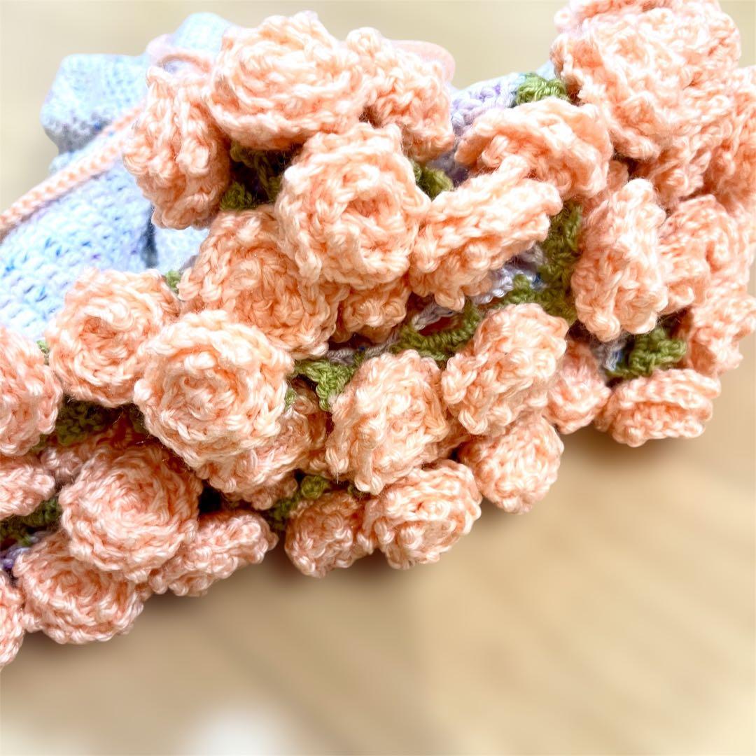 花束ブランケット　ピンクローズ