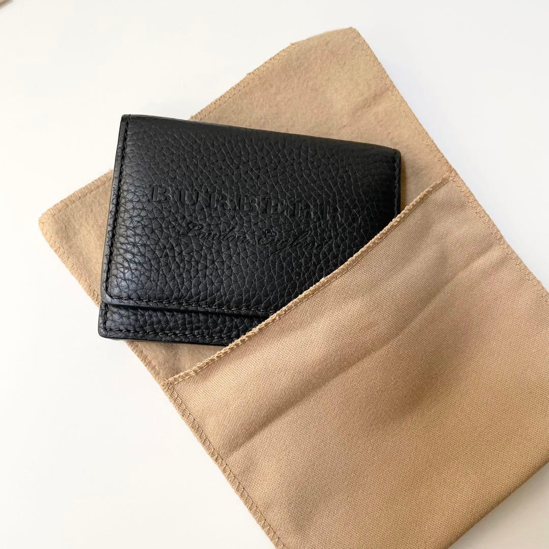 BURBERRY バーバリー カードケース 名刺入れ 型押し ロゴ ほぼ新品