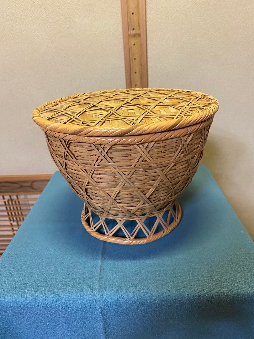 茶道具/竹飯器 竹編籠飯器 朝茶事 刻印 懐石道具