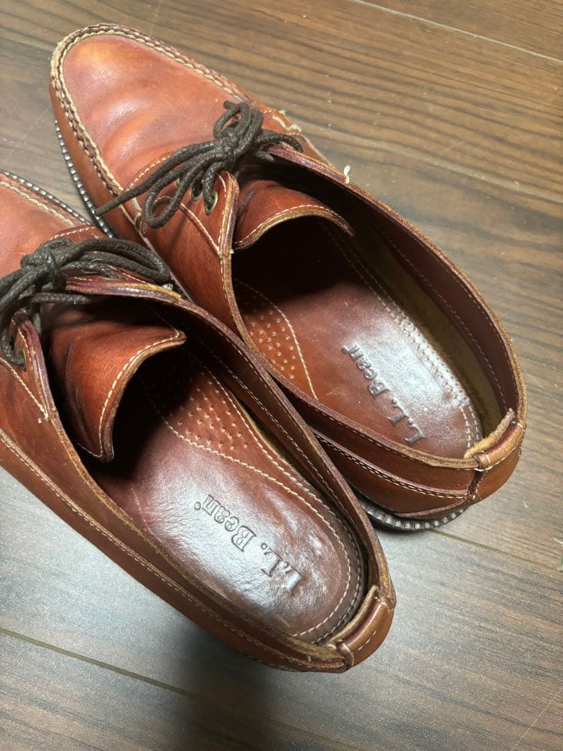 llbean vintage 革靴 デッキシューズ