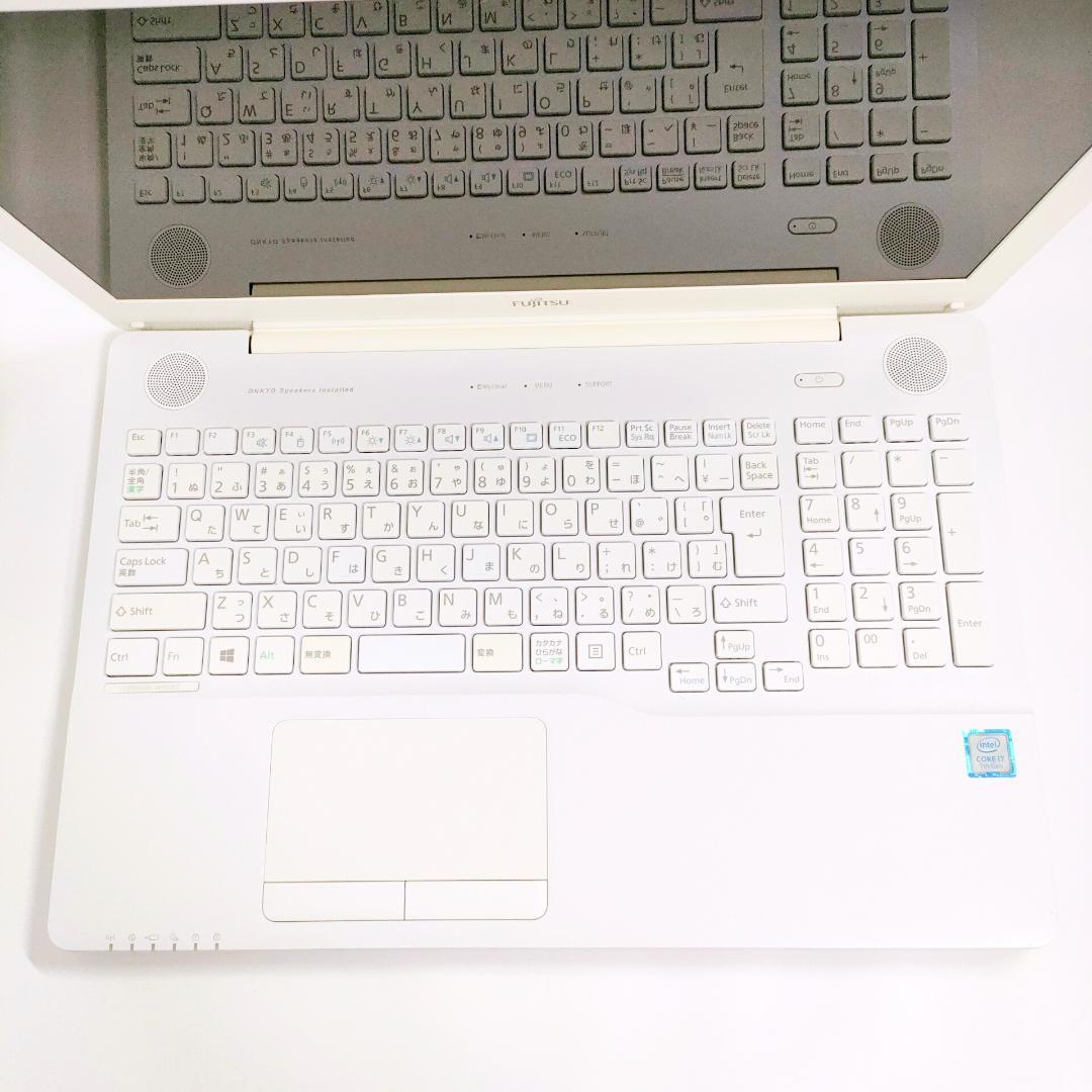 Corei7✨️Windows11 富士通 オフィス付き白ノートパソコン DVD