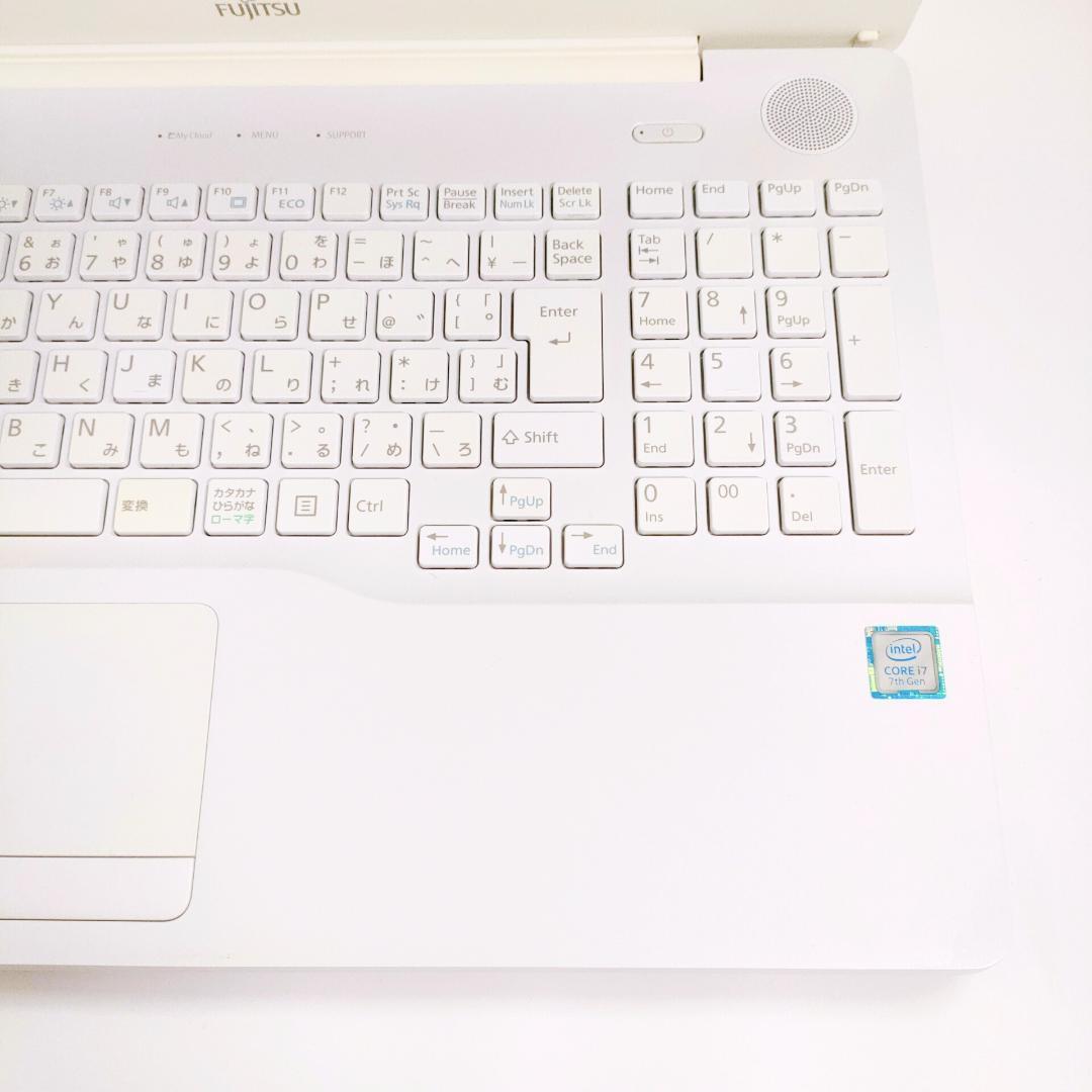 Corei7✨️Windows11 富士通 オフィス付き白ノートパソコン DVD