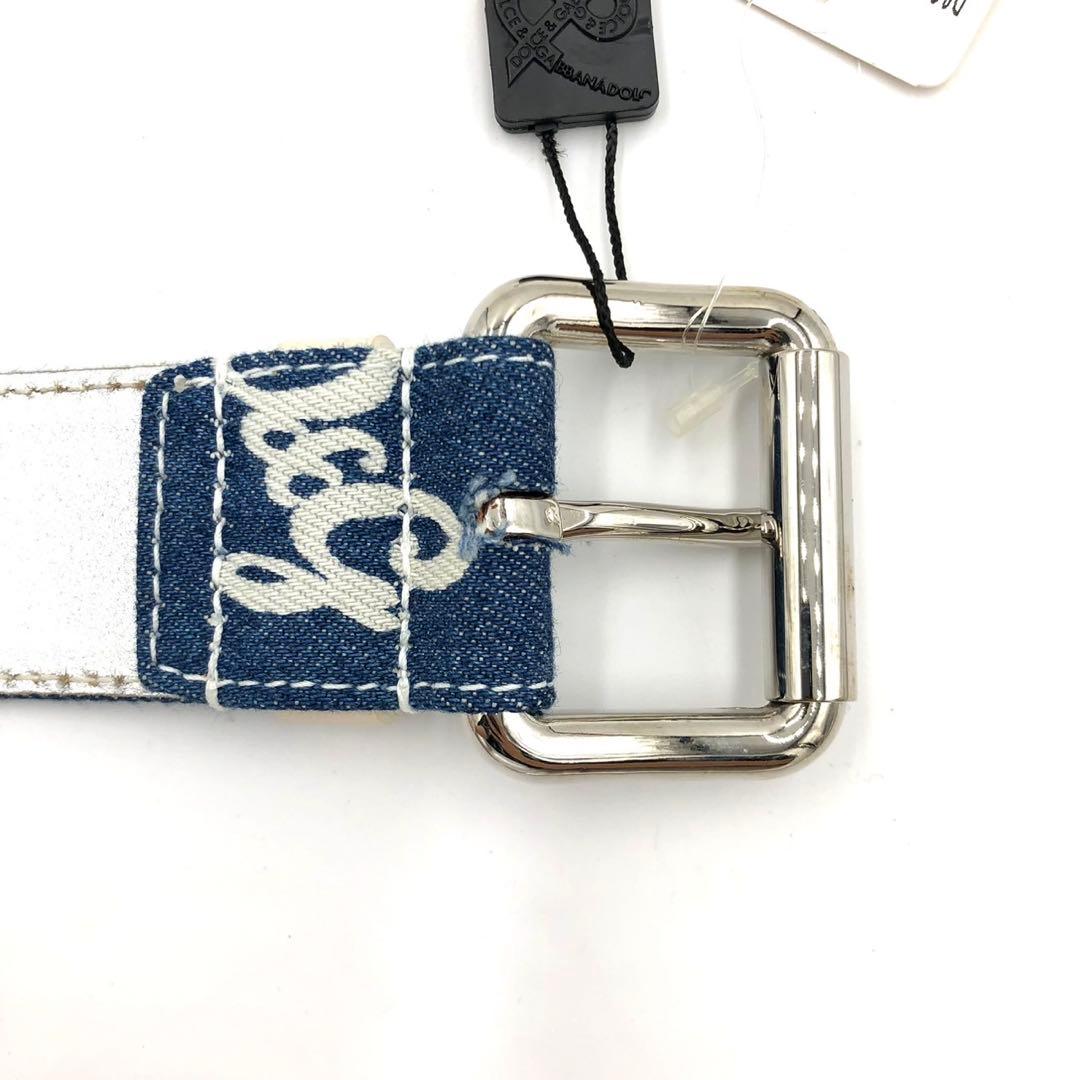 【新品】ドルガバ　ベルト　総柄　デニム　タグ付き