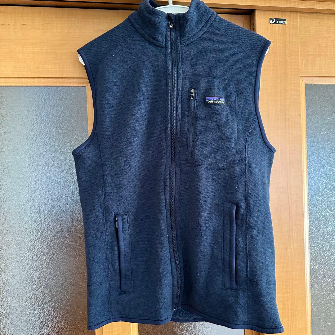 【極美品】patagonia フリースベスト ネイビー M