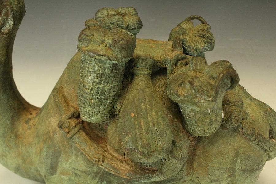 中国美術 青銅 駱駝 置物(LC746)