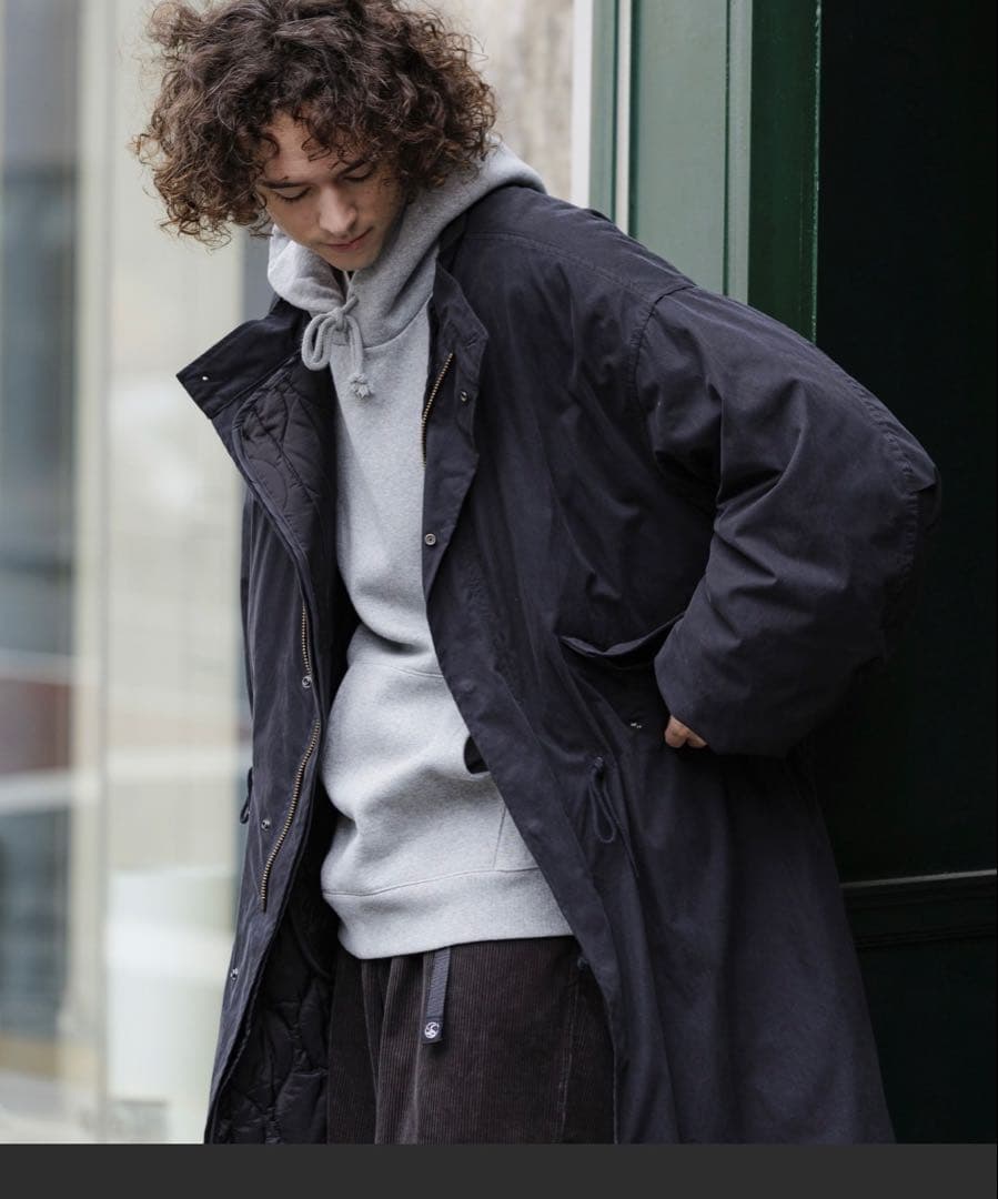 FREAK’S STOREフリークスストア モッズコート キルティングライナー黒