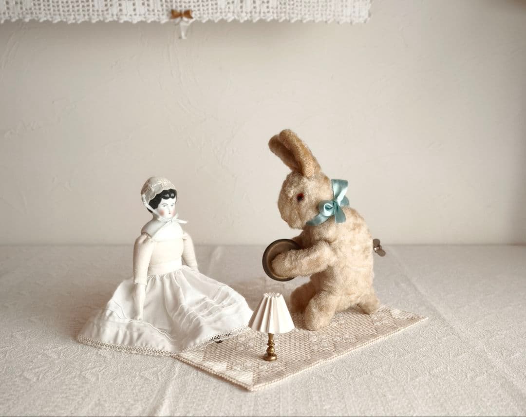 【キラキラさま】vintage ❀ ゼンマイ仕掛けの シンバル うさちゃん