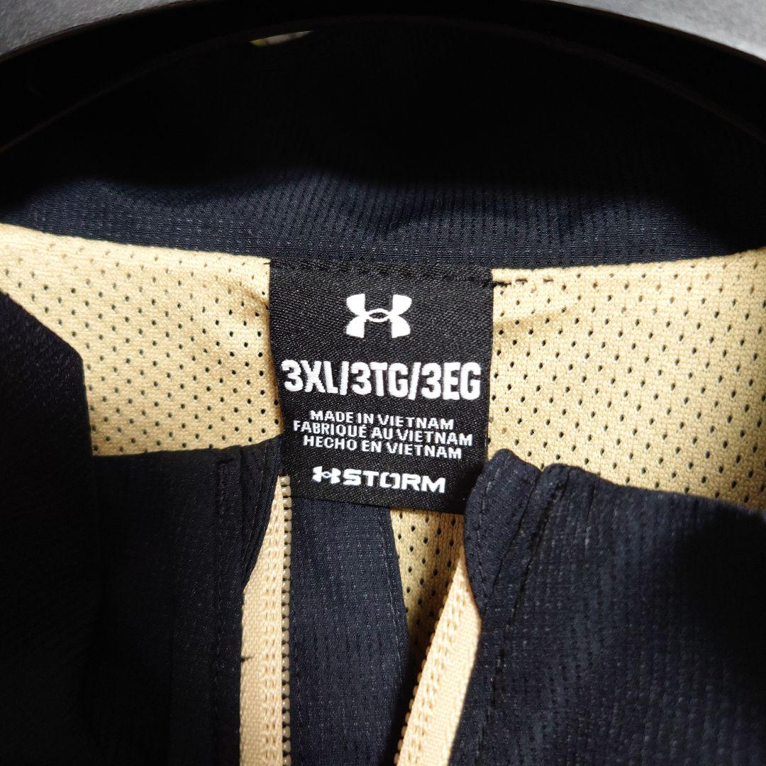 アンダーアーマー ジャケット ブラック/ゴールド　上下セット