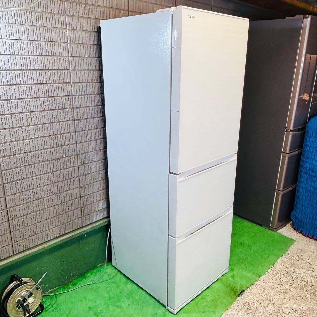 TOSHIBA 363L 冷蔵庫 大容量 ガラストップ【地域限定配送無料】